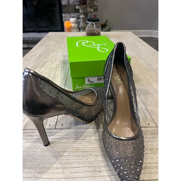 Sam Edelman Women's Hazel Mesh Pointed Toe Pumps Gray Size 11 - Picture 8 of 8